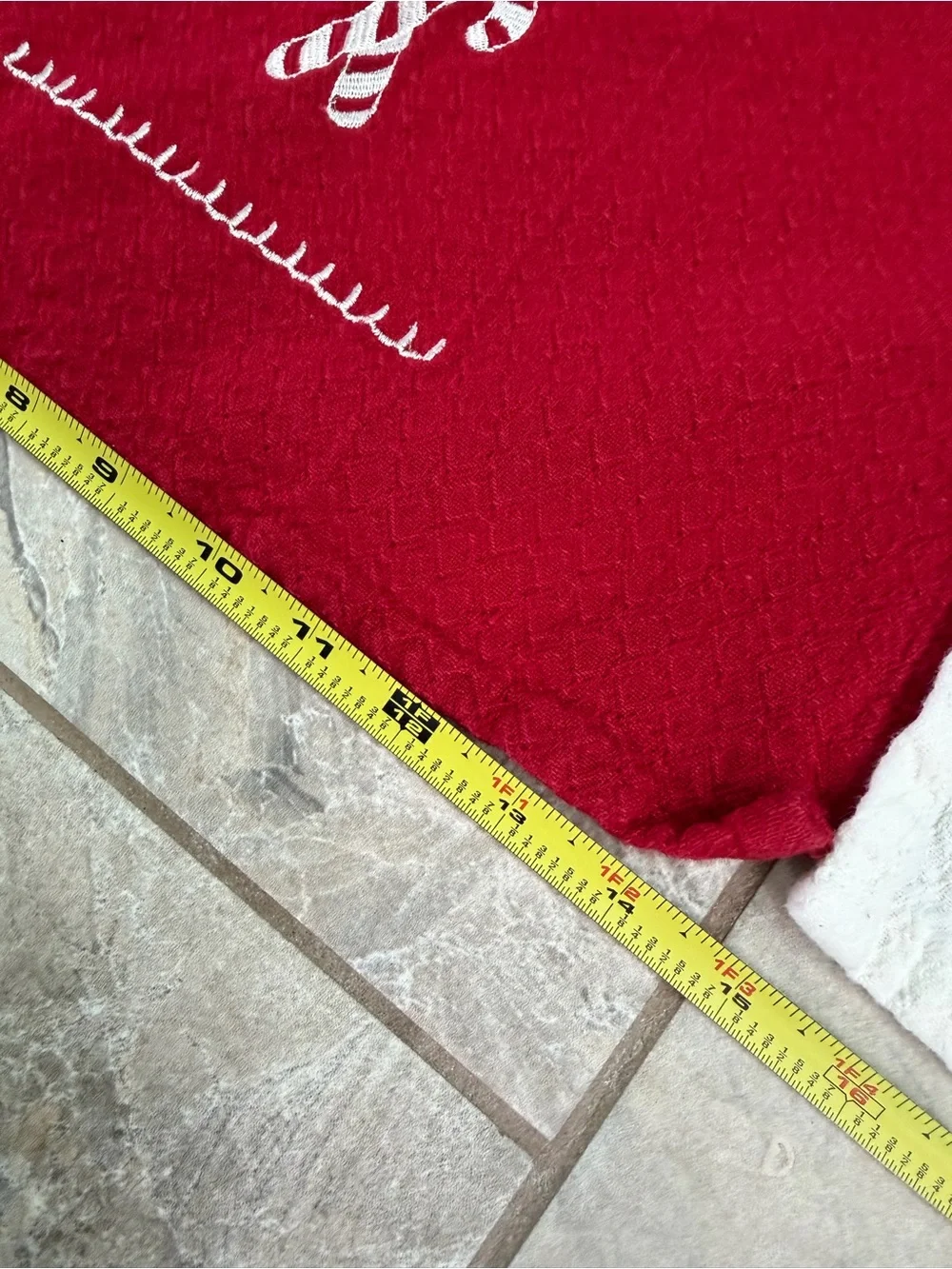 Christmas Holiday Kitchen Hand Towels - Set of 7 Red, White, and Green Colored